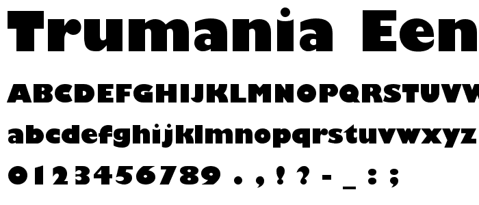 Trumania EEN Plain font